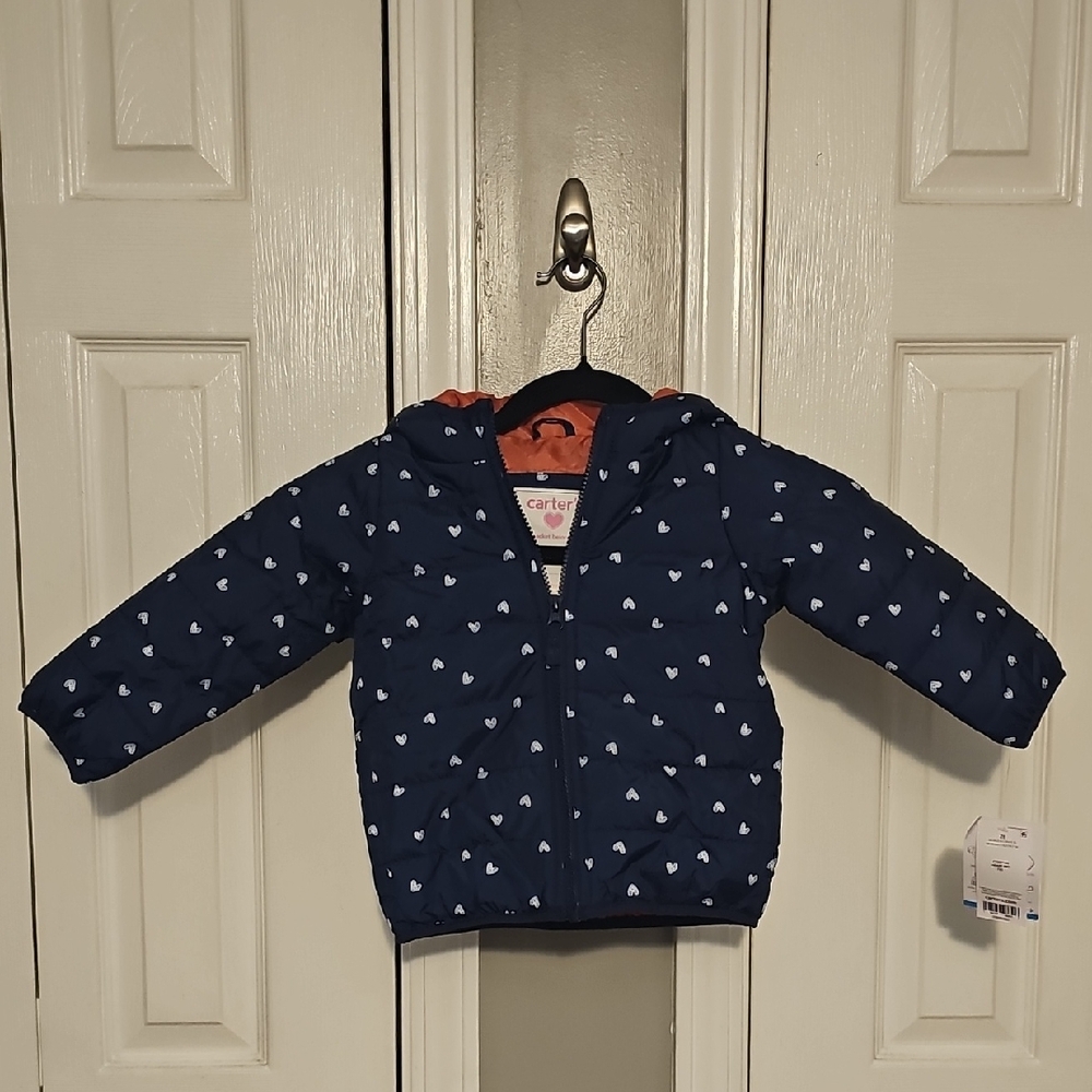 Carter's Blue and White Polka Dot Top Cozy Fleece